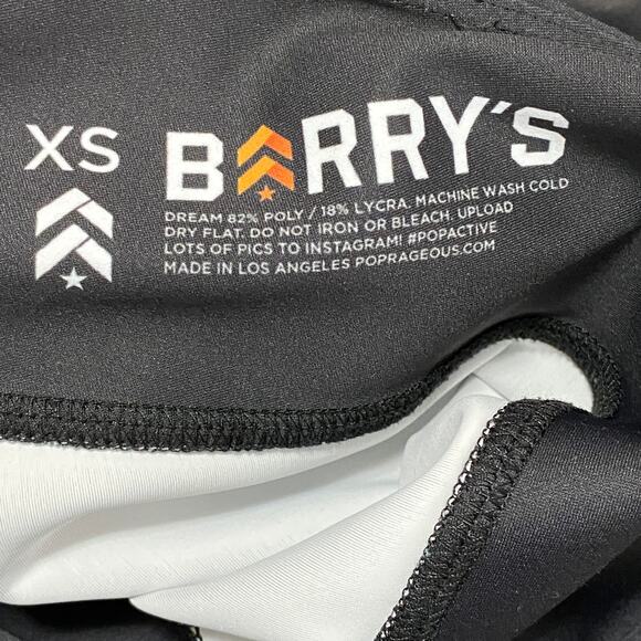 Barry's Black Multi-Color Striped Pull On Leggings Women's Size X-Small XS - Picture 6 of 7